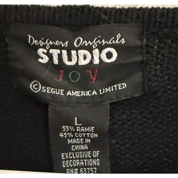 Designers Originals Studio Joy Christmas Holiday Cardigan Sweater Embellished - Picture 3 of 9